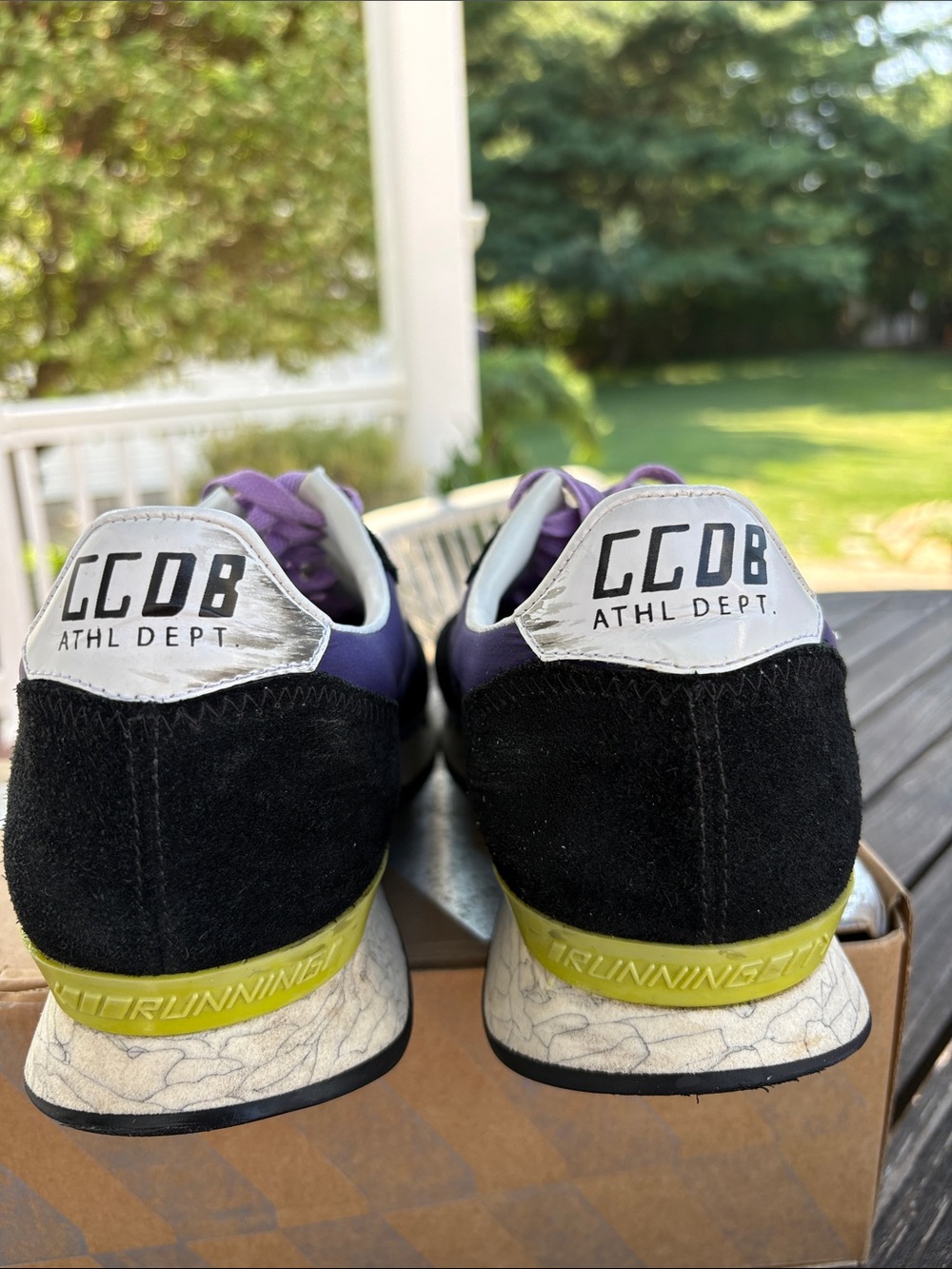 Golden Goose Women's Purple, Blue & Gold Star Sneakers - Picture 2 of 10